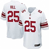 Nike Men & Women & Youth Giants #25 Hill White Team Color Game Jersey,baseball caps,new era cap wholesale,wholesale hats